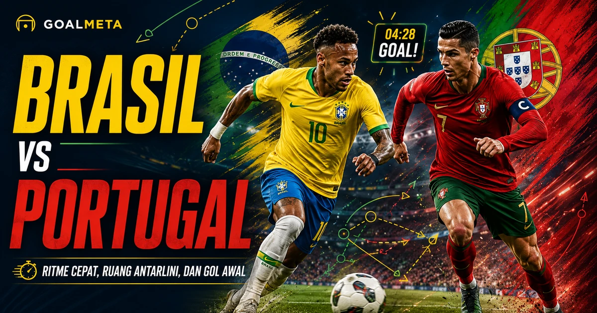 Brasil vs Portugal: Ritme Cepat, Ruang Antarlini, dan Gol Awal